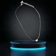 Swarovski 製ハート型クリスタルネックレス25cm