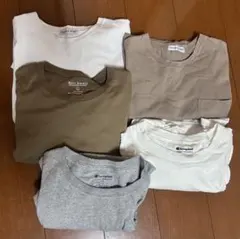 Tシャツ 5枚セット(半袖3枚 長袖2枚) まとめ売り L