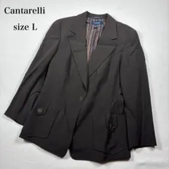美品 Cantarelli カンタレリ テーラードジャケット L ブラウン 伊製のサムネイル