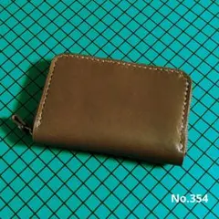 No.354★本革ラウンドファスナーコインケース★ハンドメイド