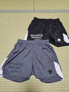 SPORTS MAGIC ハーフパンツ 黒/グレー