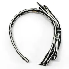 【箱あり美品】CHANEL/リボンカチューシャ/ヘアバンド/クラシック/レトロ CHANEL シャネル ステッチ リボン カチューシャ ヘッドバンド 黒