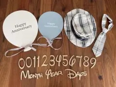 ハット＆ネクタイセット ウッドバルーン付き