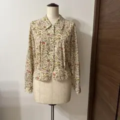 [美品][日本製]HananoBlouse ブラウス　花柄