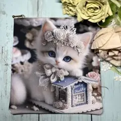パネルポーチ　猫ちゃん　⑨