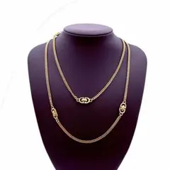 極美品 Dior ロングネックレス 2WAY 喜平 ゴールド ヴィンテージ