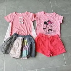 ミニーマウス Tシャツ キ　ショートパンツ　スカート 100cm4点