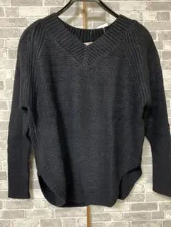 【美品】Nina et Lina 長袖　ニット　Vネック　黒　フリーサイズ