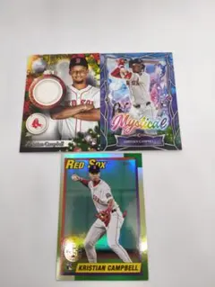 クリスチャン・キャンベル レリック他3枚 Topps MLB レッドソックス