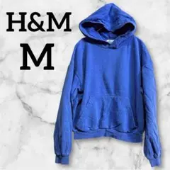 H&M 【M】青 パーカー