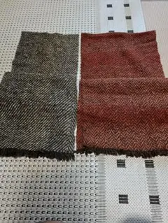 【新品未使用】ヘリンボーンパターン ストール 赤系のみ