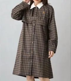 BEVERLY HILLS POLO CLUB レイヤード風チェックワンピース