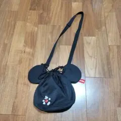 ディズニーリゾート 限定 ミッキー 耳付き 巾着 ショルダーバッグ
