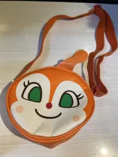 オレンジ キャラクターショルダーバッグドキンちゃん子供用