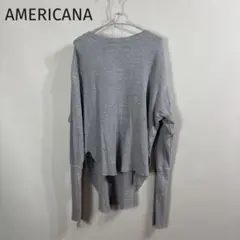 アメリカーナ オーバーサイズワッフルカットソー グレー