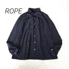 美品✨ROPE ロペ【洗える・日本製】ボウタイ付 とろみ素材 長袖 ブラウスのサムネイル