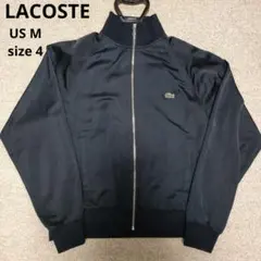 別注LACOSTE×BEAMSネイビー サテン生地ジップジャケットUS M 4