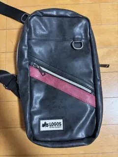 LOGOS ショルダーバッグ ブラック/レッド