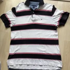 TOMMY HILFIGER ストライプポロシャツ L