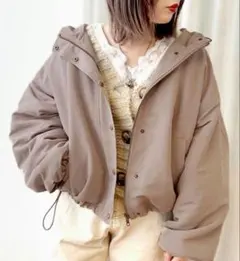 【美品】apres jour ボアライナー付き 袖ボリュームマウンテンパーカー