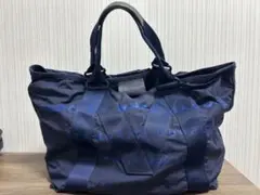 marc by marc jacobsネイビー ナイロン トートバッグ ロゴ入り