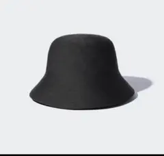 【UNIQLO】試着のみ★ブラック バケットハット★UVカット【ユニクロ】のサムネイル