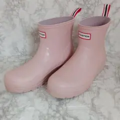 HUNTER レインブーツ ピンク ショート丈　UK6