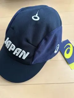 新品未使用 アシックス オリンピックキャップ Lサイズ！CAP！ネイビー！紺色