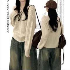 sona ケーブルニット