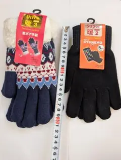 Warm Select 裏ボア手袋 & スマホ対応手袋 2点セット