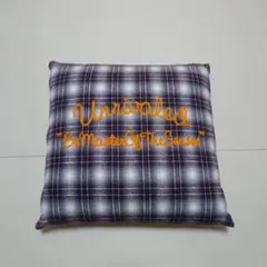 UNRIVALED クッション チェック柄 刺繍