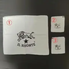 【IL BISONTE】イルビゾンテ　ロゴ付きポーチ　3点セット