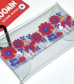 新品未使用！ムーミンカラビナ付きクリアマルチケース　リトルミイ　レトロシリーズのサムネイル