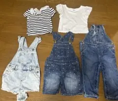 子供服 5点セット トップス サロペット