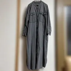 ブラックデニムシャツワンピ