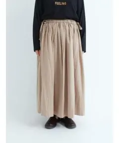 【サマンサモスモス】 sm2 脇リボンスカート 生成 フリーサイズ