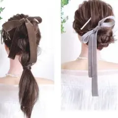 ワイド　ベルベットリボン　ブライダル　ヘアアクセサリー　ベロアリボン