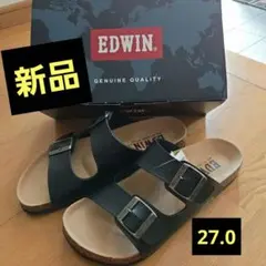 EDWIN サンダル 27.0cm ブラック 新品のサムネイル