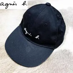 agnes b.アニエスベー ロゴ刺繍　キャップ 帽子フリーサイズ　レディース