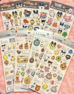 わ*め様 たまごっち 大人の図鑑シール 4サイズステッカー プチプチおみせっち