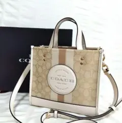 COACH コーチ シグネチャー デンプシー キャンバス トートC8417 水色