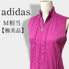 【極美品】adidasアディダスノースリーブ ベスト ピンク ゴルフ用 Sサイズ