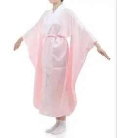 振袖用 長襦袢 「ピンク」 掛け衿付き 衿芯　Mサイズ　必のサムネイル