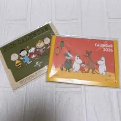 ムーミンとスヌーピーのカレンダー