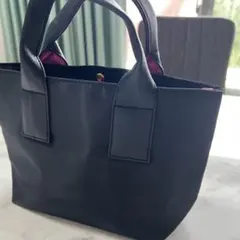 アルソア　トートバッグ ブラック×ピンクのサムネイル