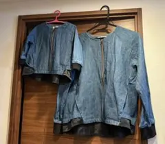 otonato ペプラムデニムジャケット 2点セット 親子コーデ、リンクコーデ