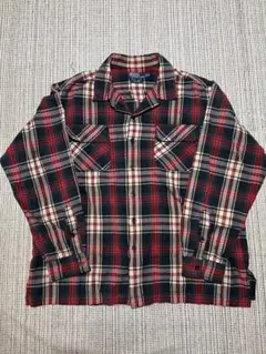 90s ラルフローレン SKI CAMP ネルシャツ 開襟 BOX 好配色 L レア 90s ラルフローレン SKI CAMP ネルシャツ 開襟 BOX L