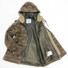 FINAL HOME × Harris Tweed フードジャケット ブラウン - メルカリ