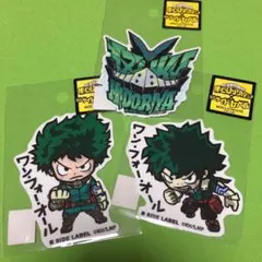 緑谷出久3枚セット ヒロアカステッカー B-SIDE LABEL