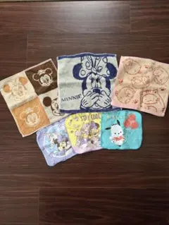 キャラクタータオルハンカチ6枚セット